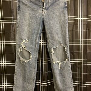 Stylish Distressed Blue Jeans for Women